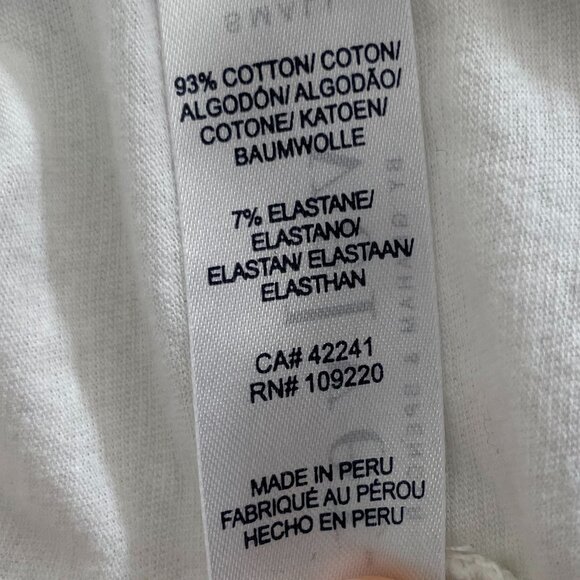 Velvet By Graham & Spencer LS Mock Neck Lightweight Cotton Blend Top White Sz S - Picture 12 of 13